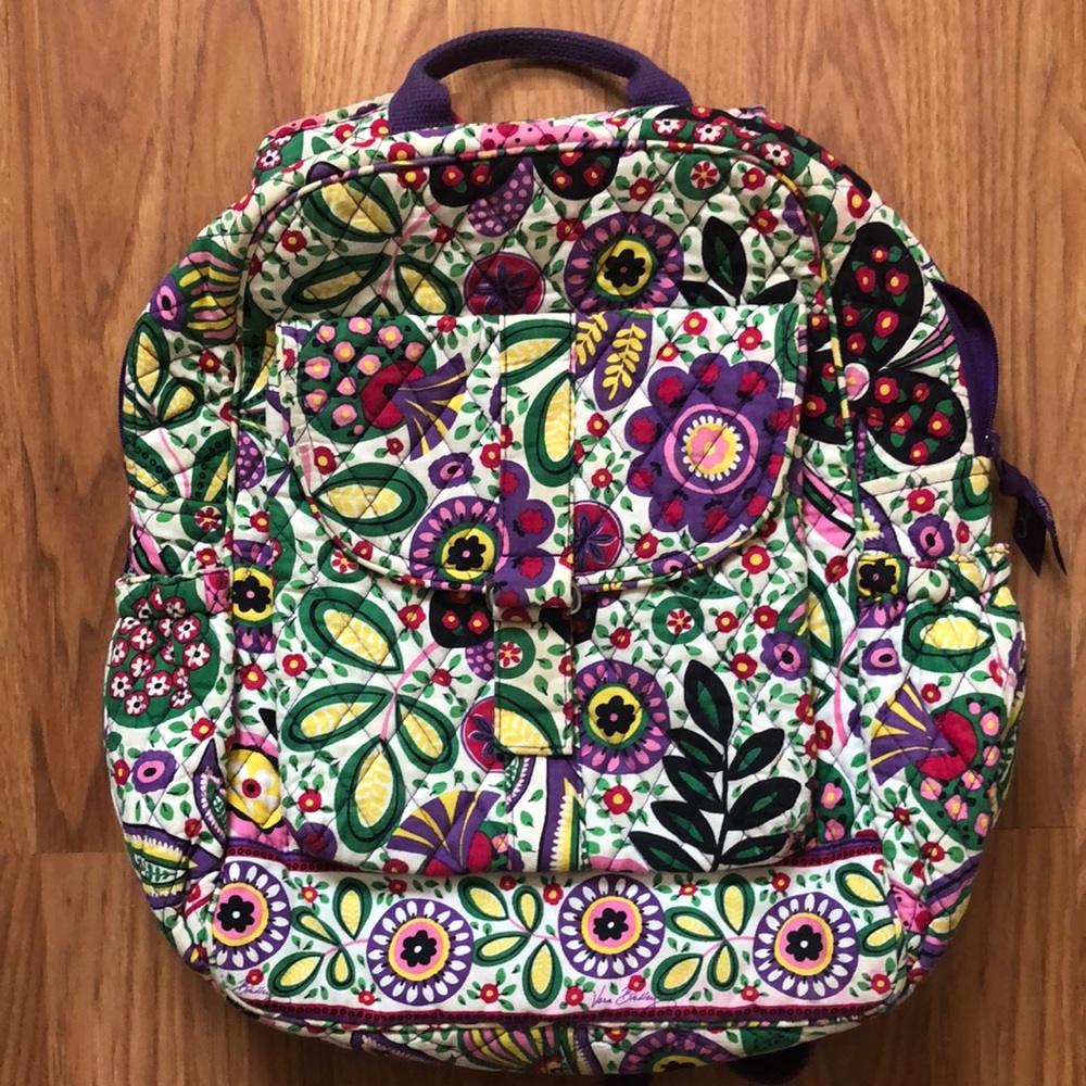 Vera Bradley Retired Viva La Vera Floral Tropical Print Large Backpack